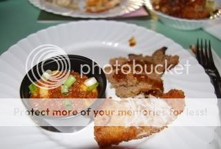Chili mac n cheese, coconut grouper, terriyaki meatloaf