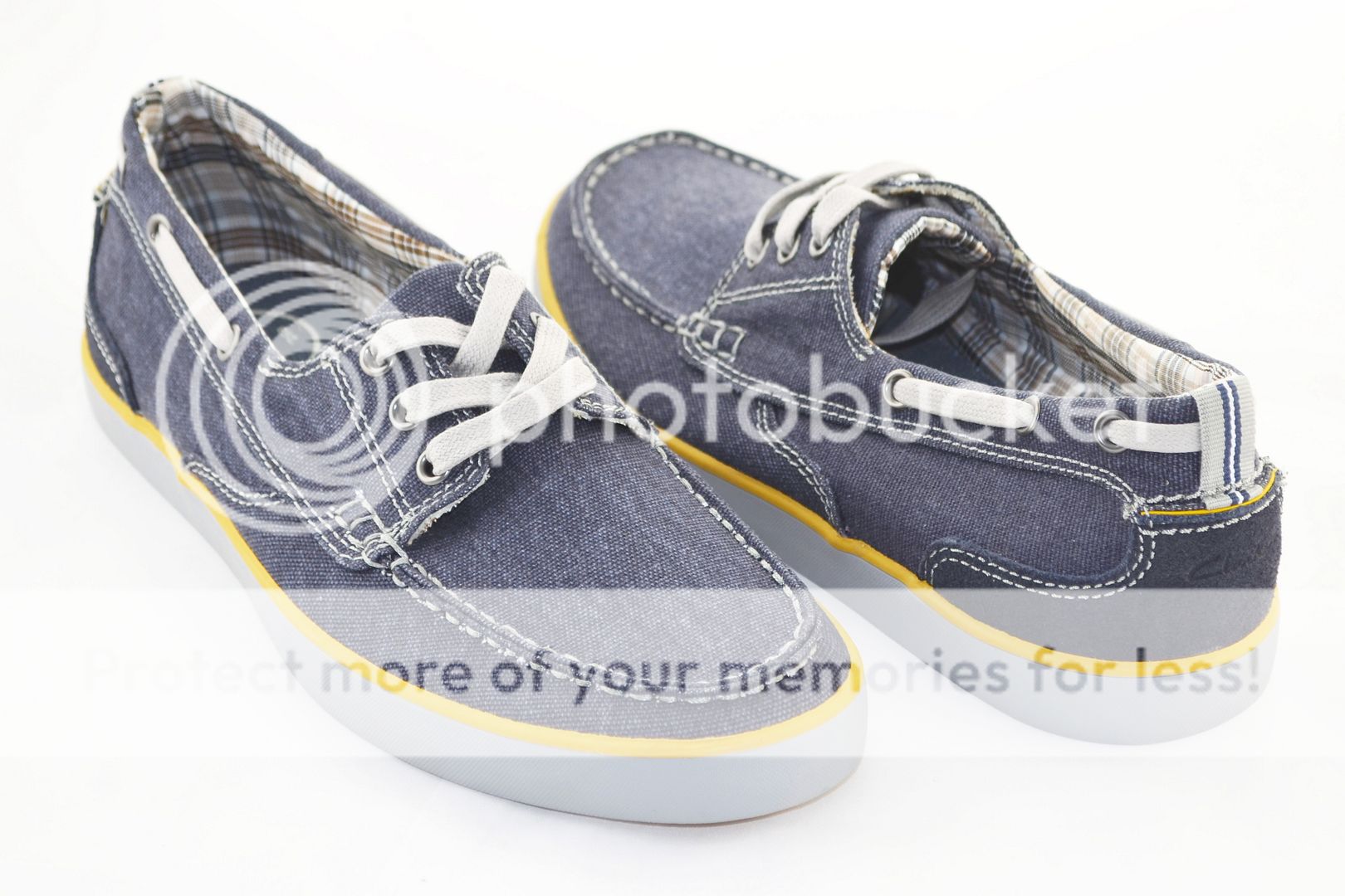 Clarks Jax Mens Boat Shoes Navy Canvas Style 63758