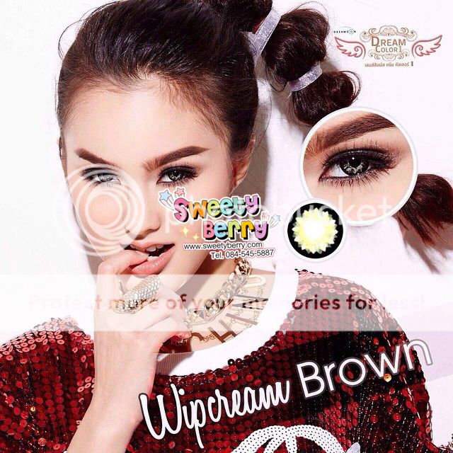 Wipcream เลนส์สัมผัสดรีมคัลเลอร์วัน Dreamcolor 1 คอนแทคเลนส์กันแสง UV คอนแทคเลนส์ บิ๊กอาย Bigeye ของแท้ มีอย.ไทย by Sweety Berry Wipcream เลนส์สัมผัสดรีมคัลเลอร์วัน Dreamcolor 1 คอนแทคเลนส์กันแสง UV คอนแทคเลนส์ บิ๊กอาย Bigeye ของแท้ มีอย.ไทย by Sweety Berry